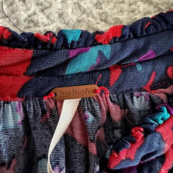 Free People Top Love Letter Mini Dress Merlot Tunic Combo Oversized - Picture 9 of 16